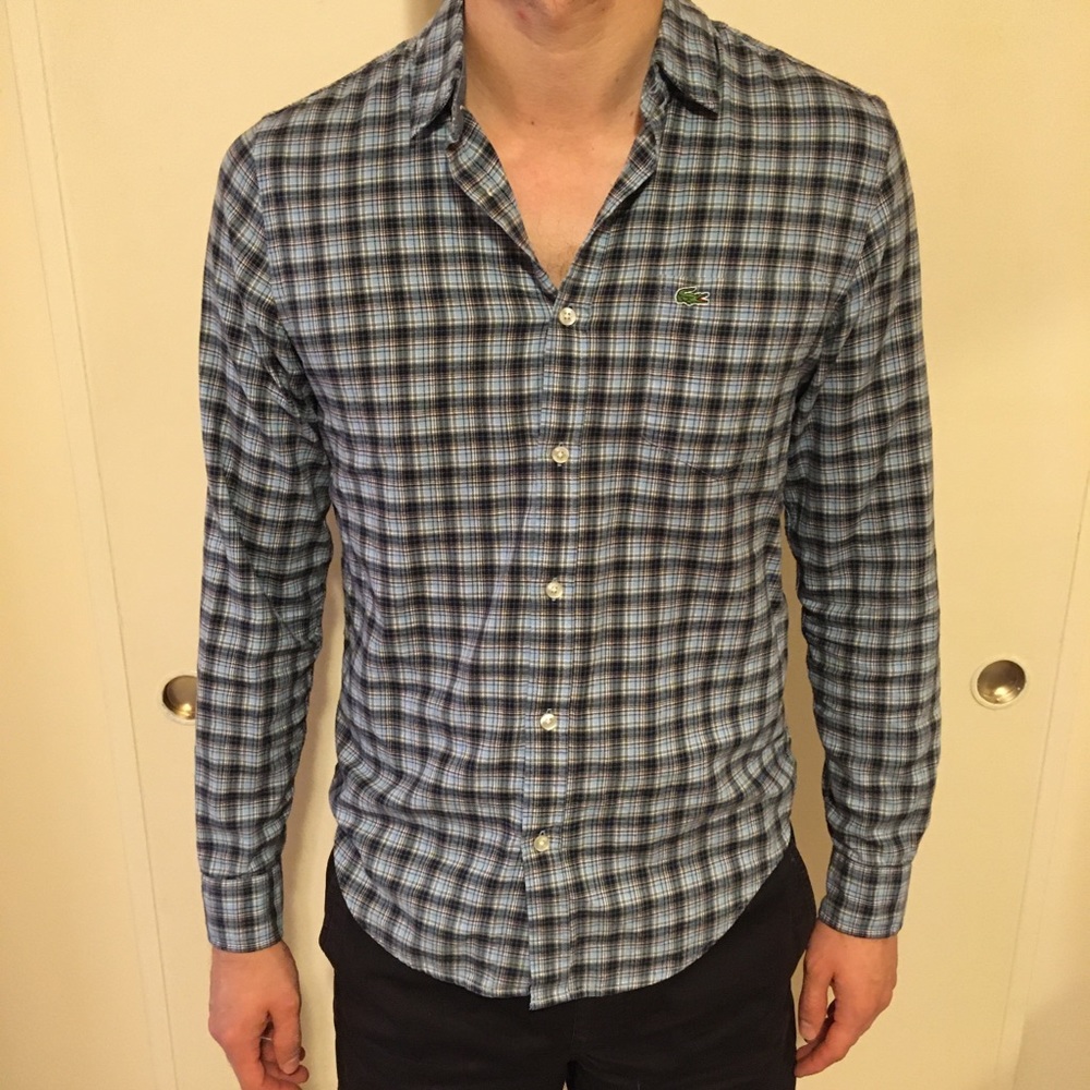 Lacoste Lightweight Plaid Flannel